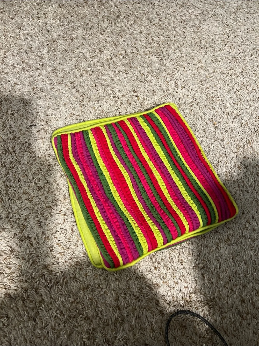 Crate & Barrel vintage Sangria/Picnic 12x12 decorative pillow covers -set of 2
